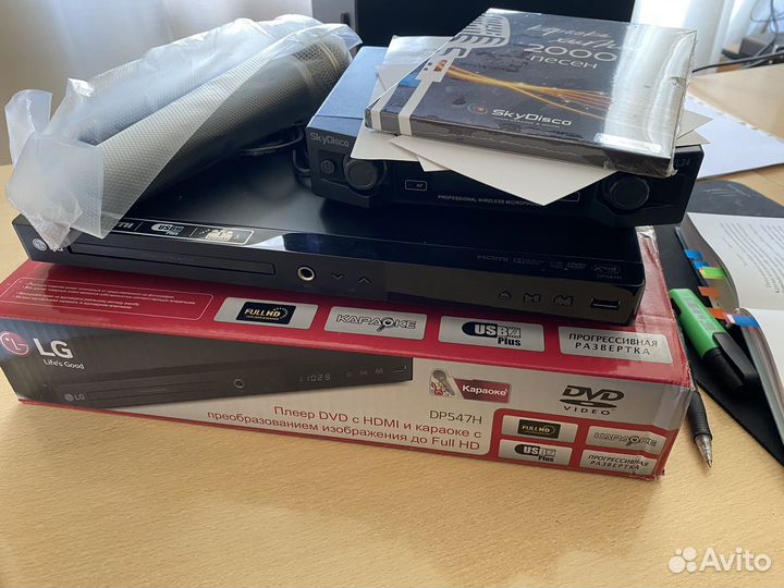 Dvd проигрыватель LG и караоке SkyDisco Mic-WL24