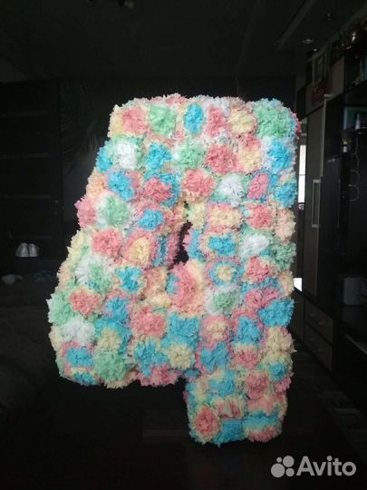 Объемная цифра на 4 годика