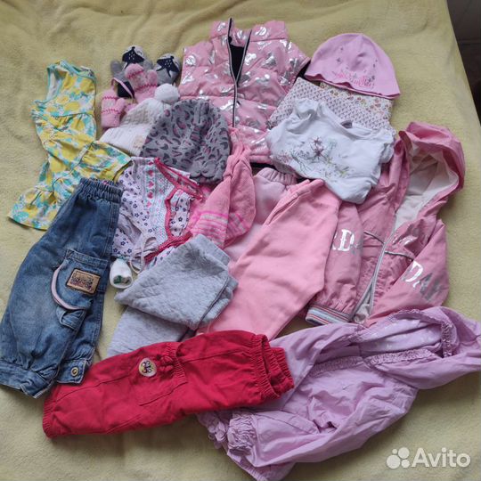 Вещи пакетом на девочку 74-86