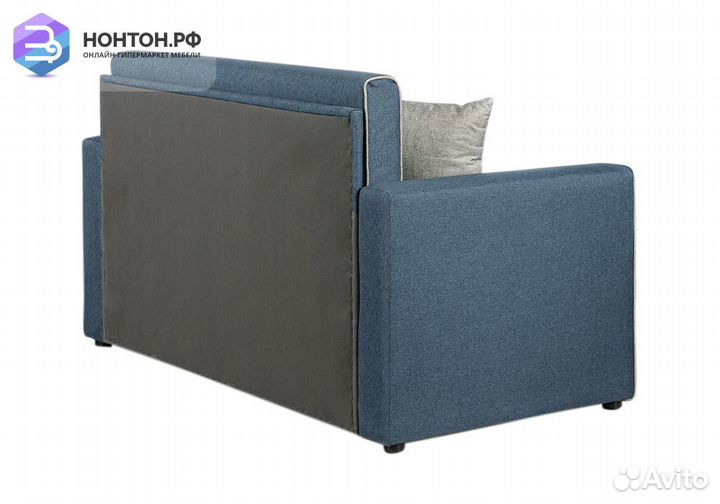 Диван выкатной Найс светло-синий / светло-серый
