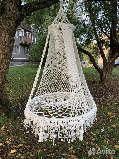 Подвесное кресло гамак макраме