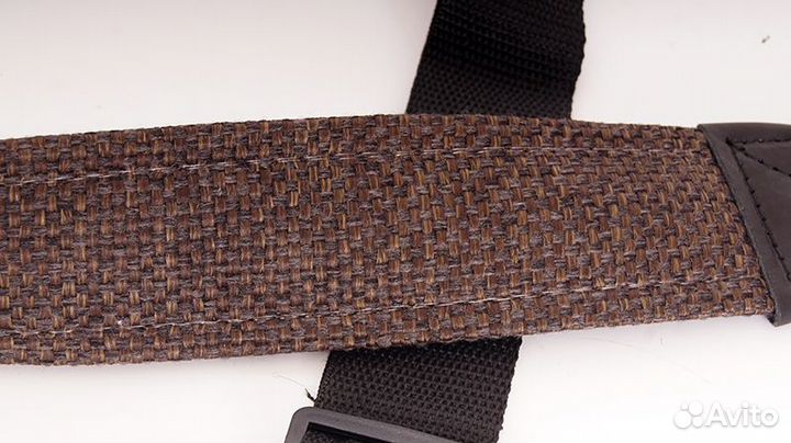 Ремень для гитары, кож. наконечники c фиксатором