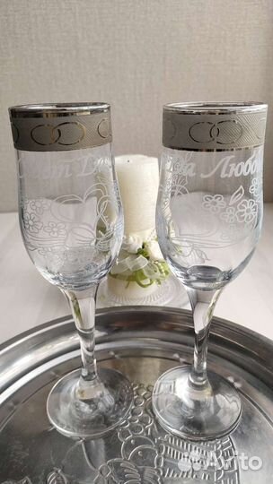 Фужеры, свадебные бокалы новые