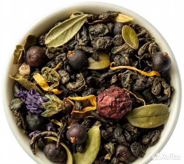 Зеленый Чай с клюквой, брусничным листом - Таежный