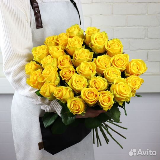 Букет желтых роз 60 см