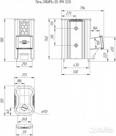 Печь сибирь-20 лрк 2.0