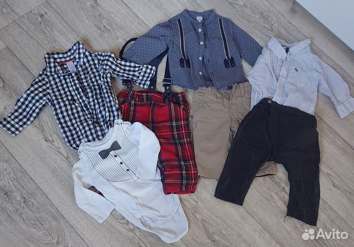 Одежда для мальчика 68 (штаны, рубашки, боди)
