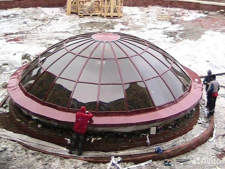 Стеклянный купол панорамный