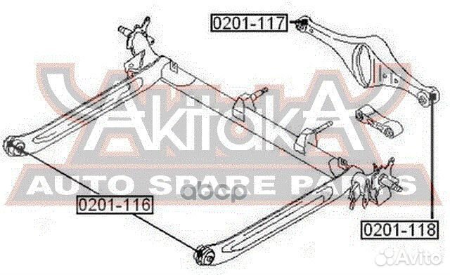 Сайлентблок задней балки передний 0201116 asva