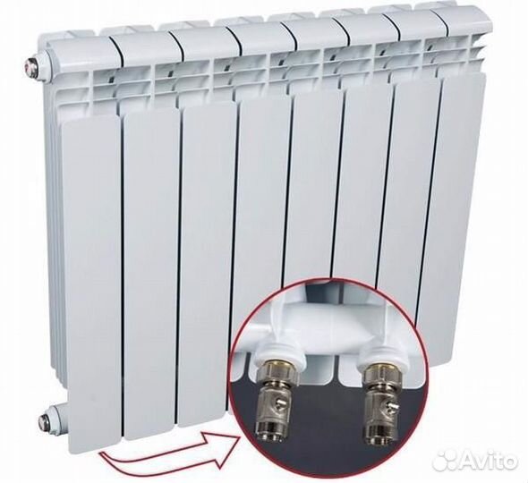 Алюминиевый радиатор Rifar Alum Ventil 350 \ 11 се