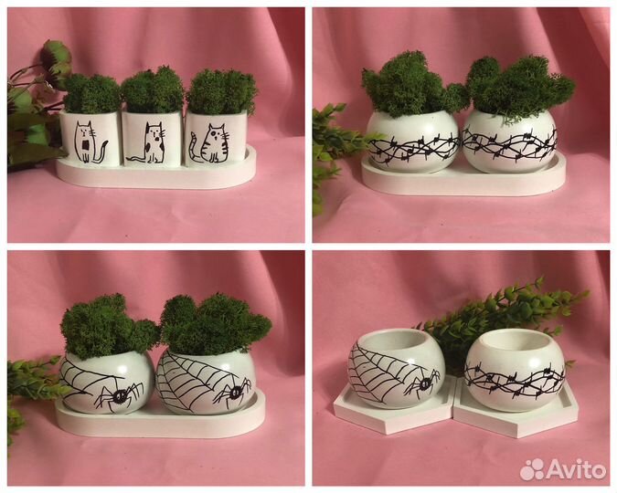 Кашпо ваза из гипса