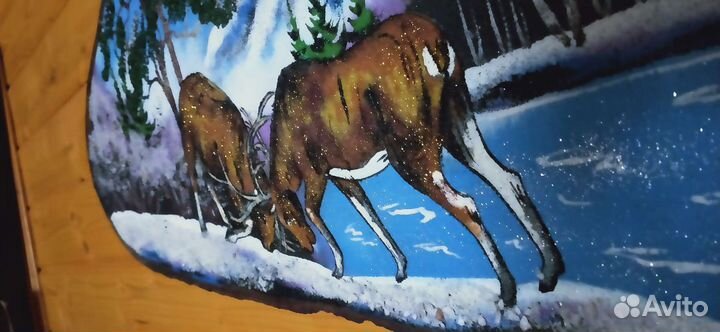 Картина на спиле дерева