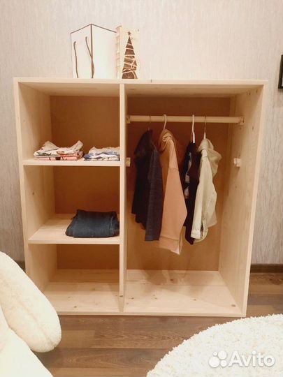 Детский шкаф монтессори(натуральное дерево)