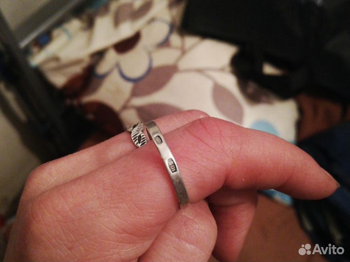 Серебряное кольцо с камнем СССР 875