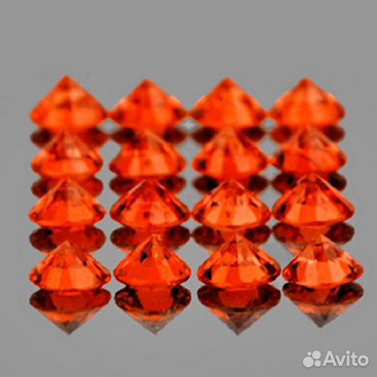 Сапфир натуральный 0,53Ct 1,0мм 100шт VVS Цейлон