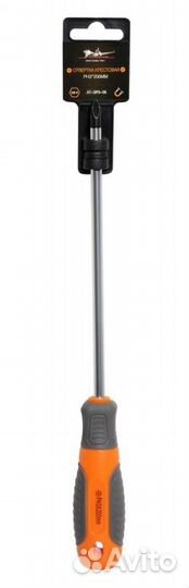 Отвертка крестовая с эргономичной рукояткой магнит