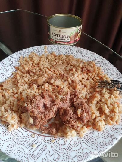 Котлета с перловкой