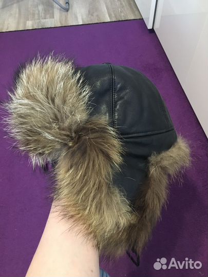 Шапка ушанка меховая натуральная