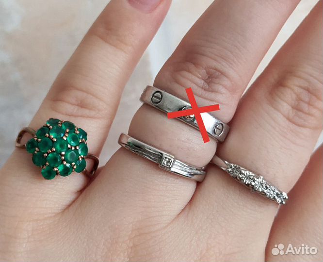 Серебряные серьги и кольца