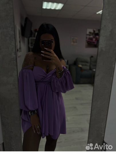 Атласное платье