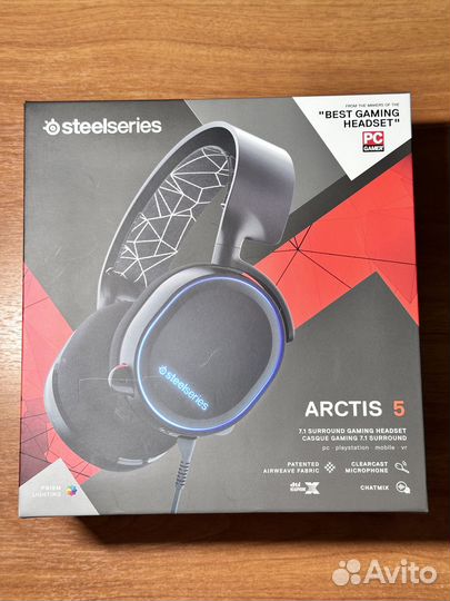 Игровые наушники 7.1 SteelSeries Arctis 5 +стенд