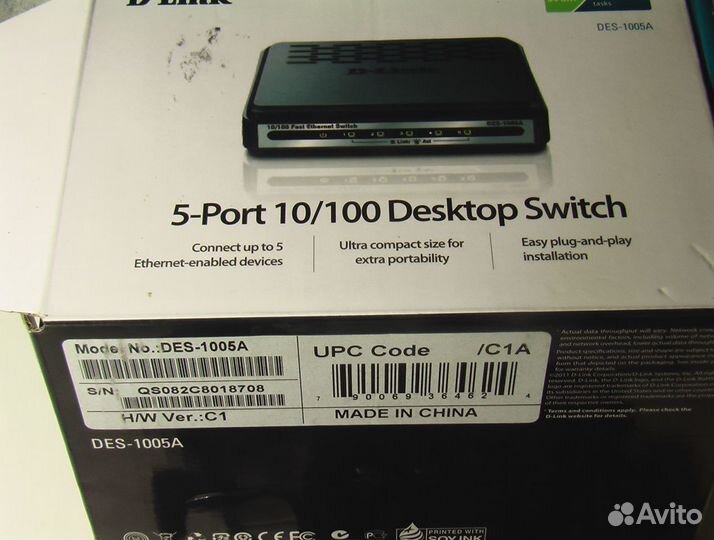 Коммутатор D-link DES-1005A