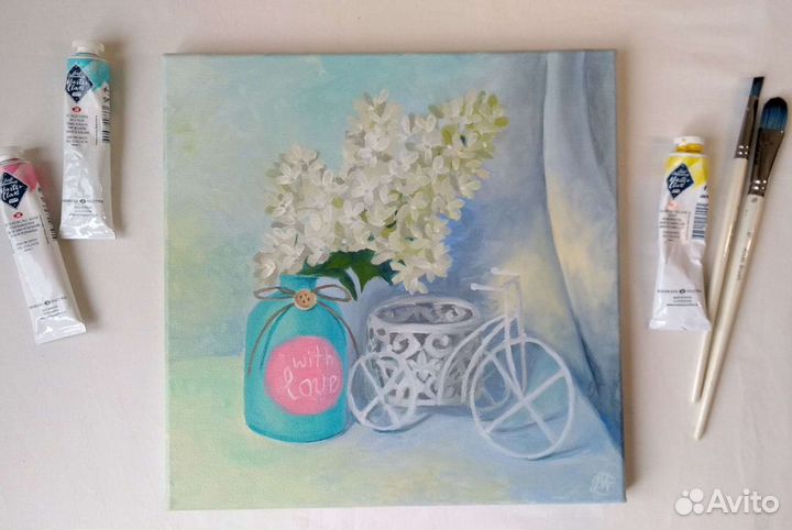 Картина маслом на холсте цветы