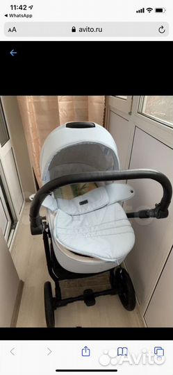 Коляска 2 в 1 эко кожа Indigo Prima