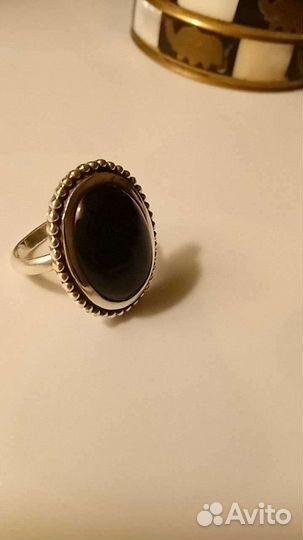 Серебряное кольцо с агатом 925проба