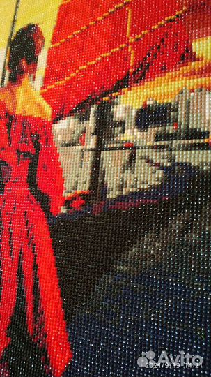 Картина на подрамнике алмазная мозаика ручная рабо