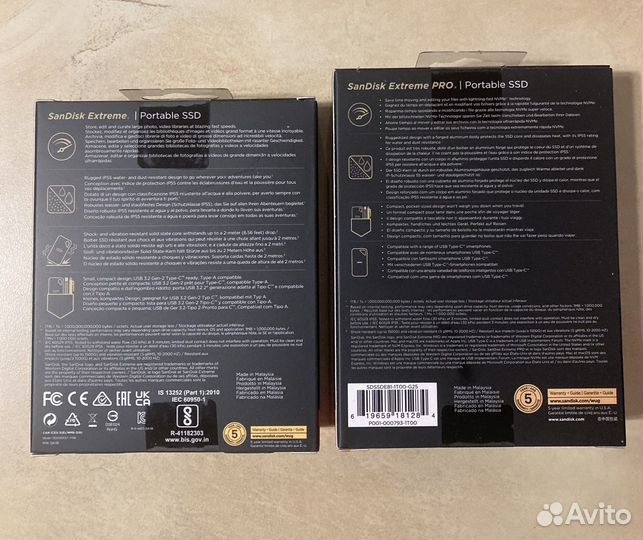 Внешние SSD 1TB Sandisk Extreme/Extreme Pro