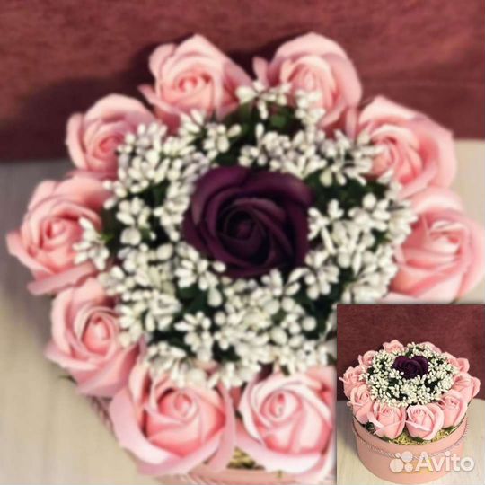 Букет из мыльных роз