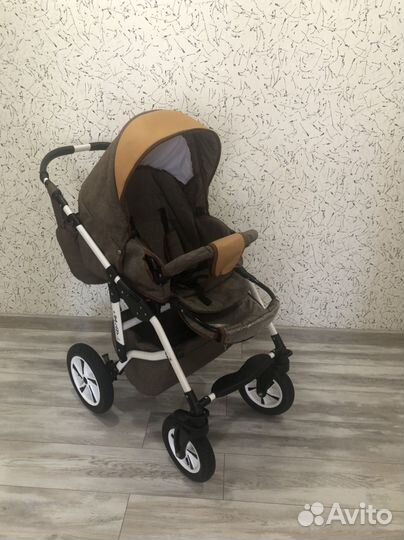 Коляска 3/1 Лён/Экокожа (Доставка)