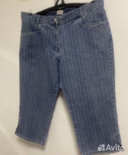 Джинсовые бриджи большого размера