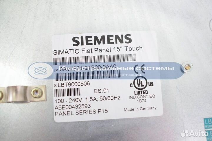 Панель оператора Siemens 6AV7861-2TB00-0AA0