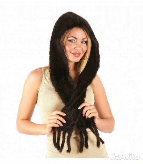 Женский шарф меховой