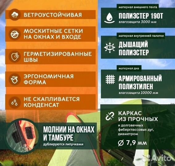 Палатка двухместная