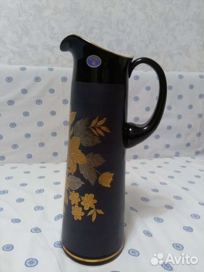 Графин и 6 стаканов, ваза для цветов,Богемия Чехия