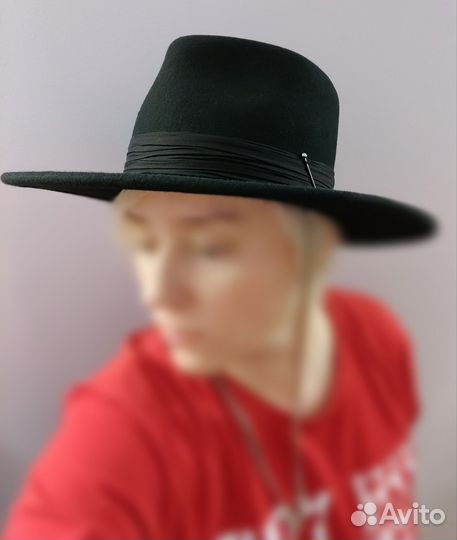 Шляпа фетровая женская черная