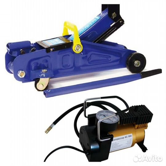 Атокомпрессор набор инструментов домкрат