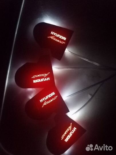 Подсветки в ручки салона Hyundai Акцент