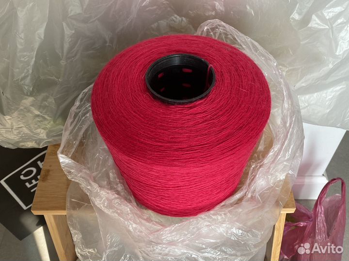 100 шерсть на бобине