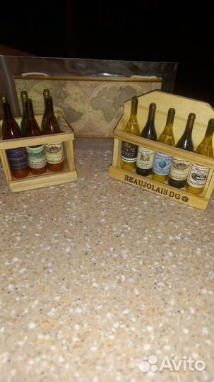 Новые миниатюры бутылочек И карта