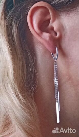 Сережки серебро 925