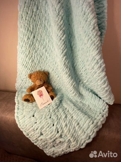 Плед детский вязаный ручная работа