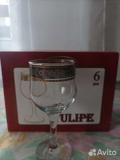 Новые Бокалы коньяк, вино, шамп., по лиц. Турция