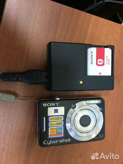 Sony Cyber-shot DSC-W55 рабочий, битый дисплей