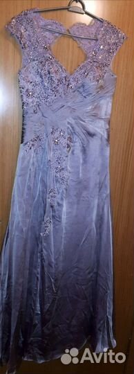 Платье сиреневое вечернее выпускное нарядное 48