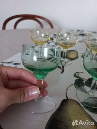 Рюмочки цветное стекло