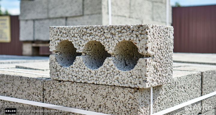 Блок 3 пустотный-марка прочности М43 Арт. Х-14